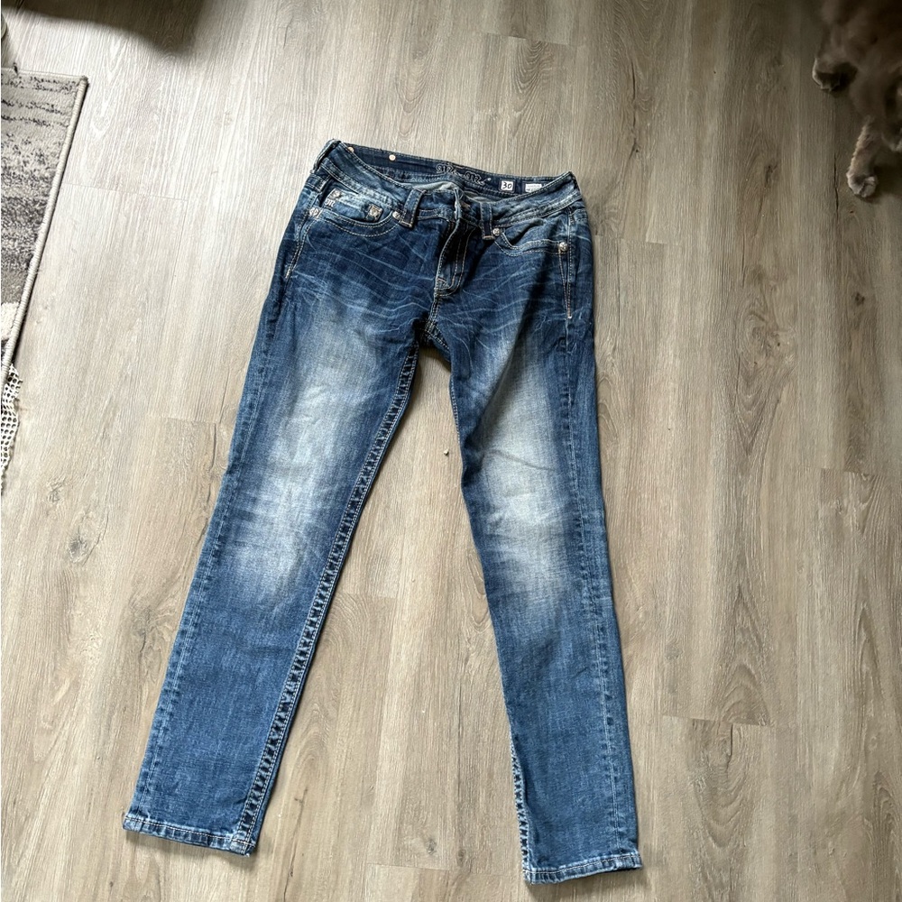 Miss me Dark Blue Denim skinny Jeans